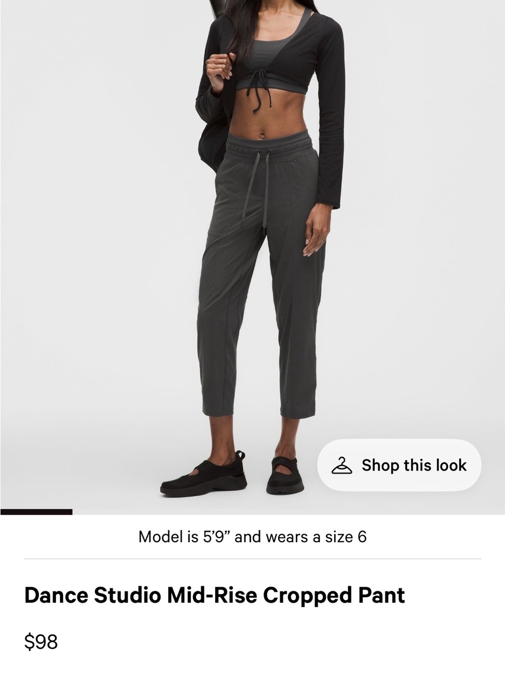 lululemon Dancer Ankle Cropped Pants - Dark Olive/Black